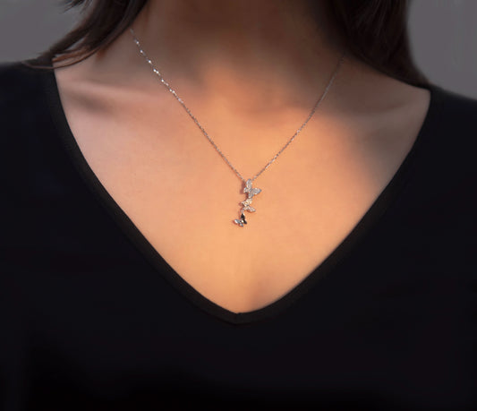 Silver Butterfly Meadows Pendant Silvish