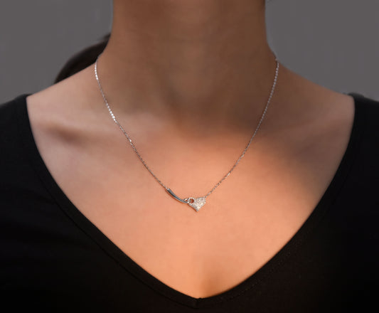 Silver Heart Hook Pendant Silvish