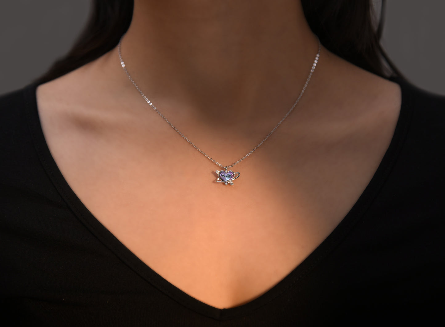 'Cosmic Love' Silver Pendant