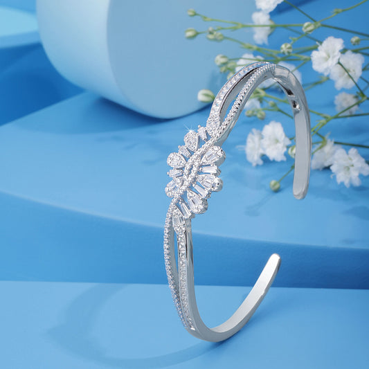 Silver Double the Dazzle Bracelet Silvish