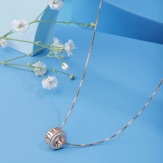 Rose Gold Roman Radiance Pendant Silvish