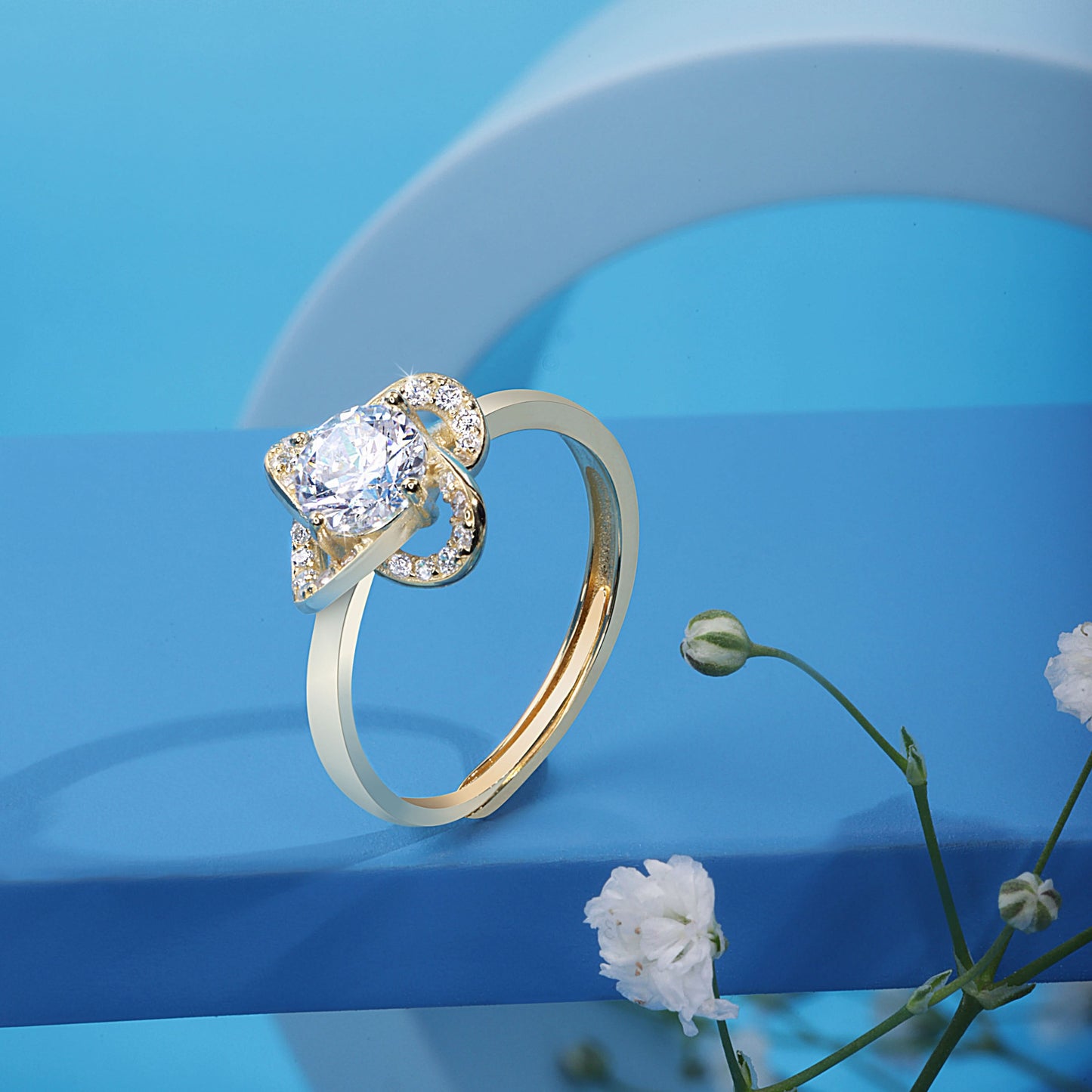 Gold Plated Floral Solace Ring