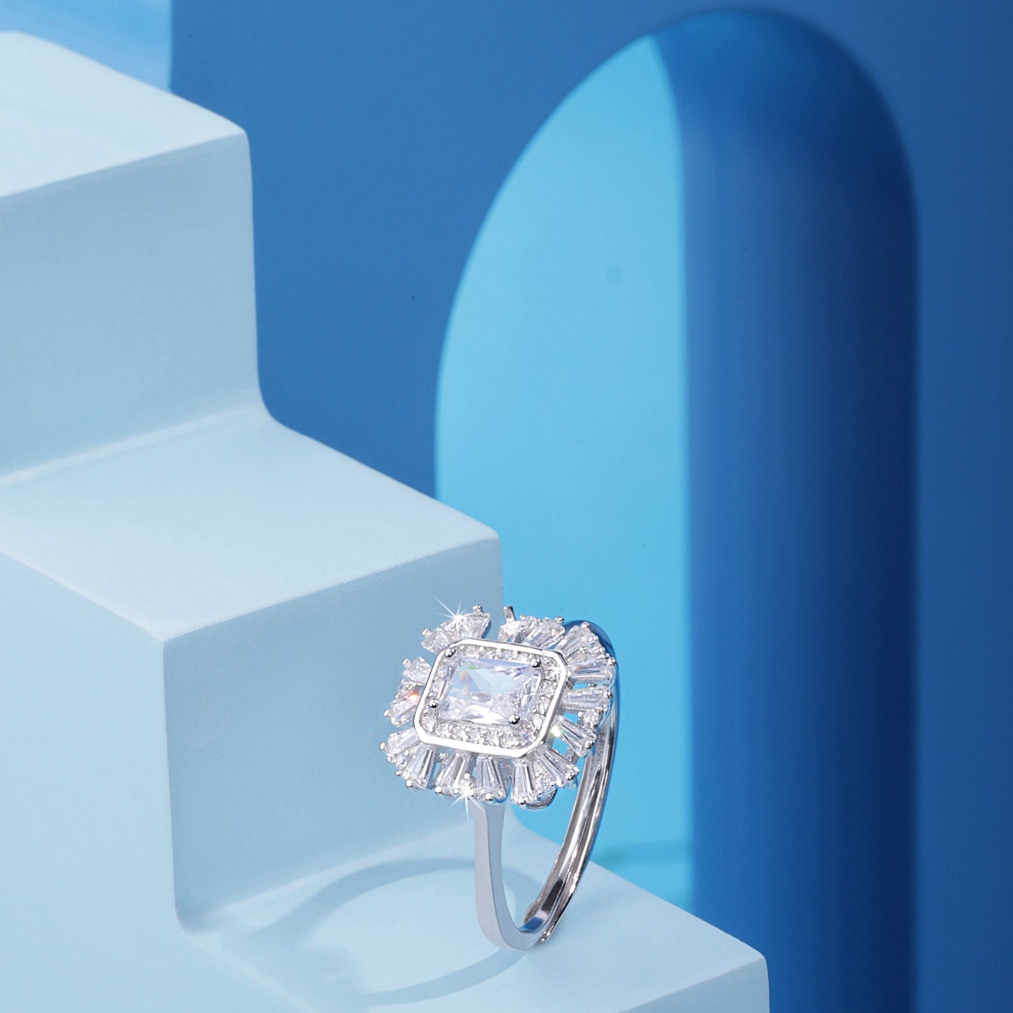Silver Rectangle Elegance Ring