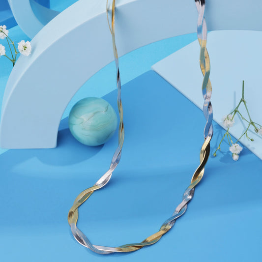 Silver Dual Twirl Women Chain Silvish