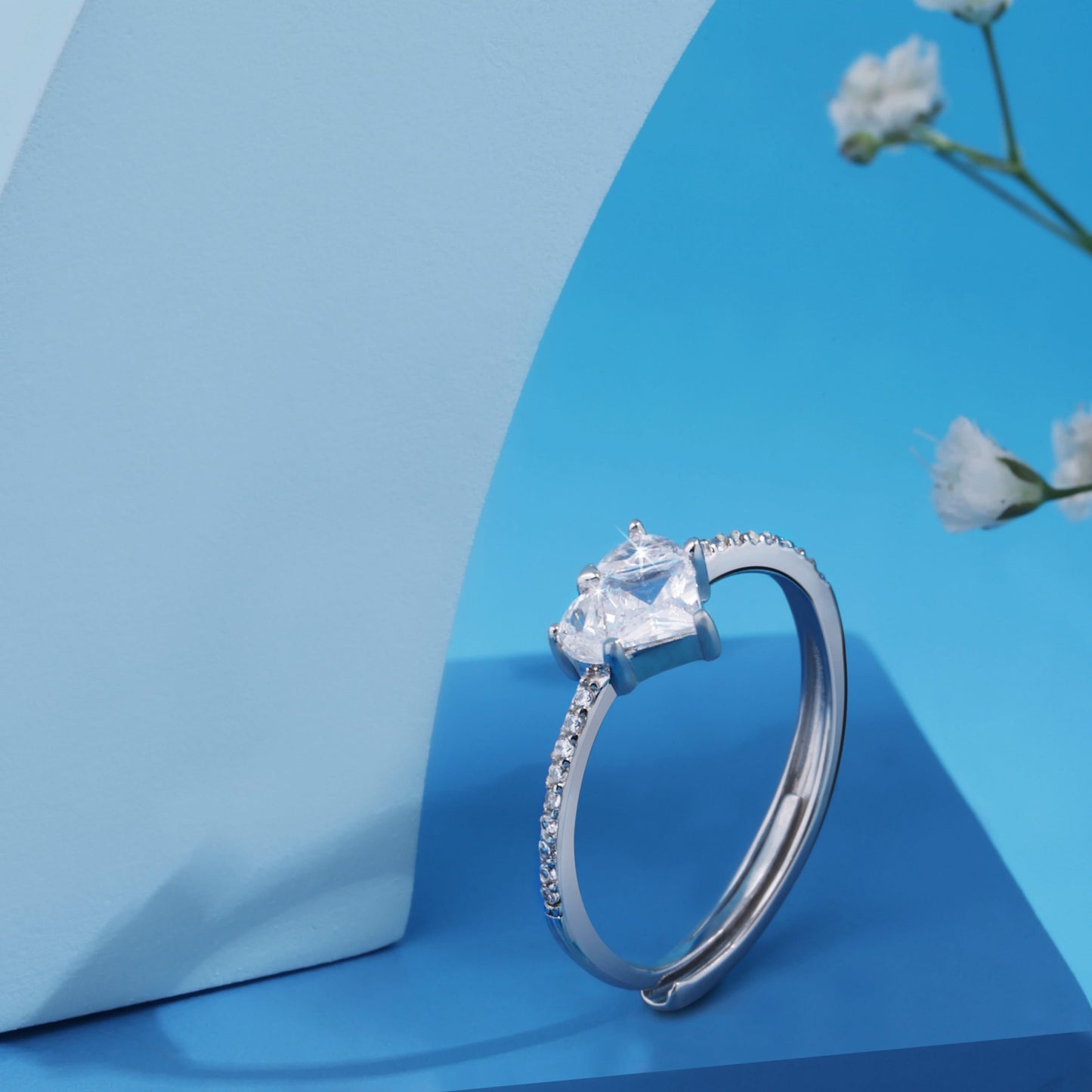 Silver Frozen Love Ring