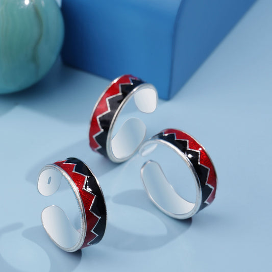 Silver Double Dare Toe Ring Silvish
