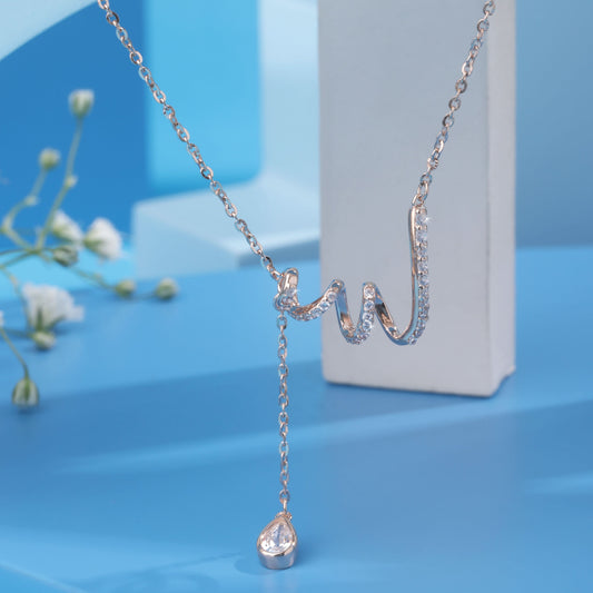 Rose Gold Helix Pendant Silvish