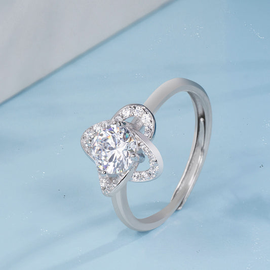 Silver Blossom Blanc Ring