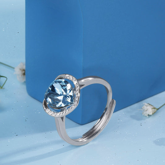 Silver Symphony Heart Ring