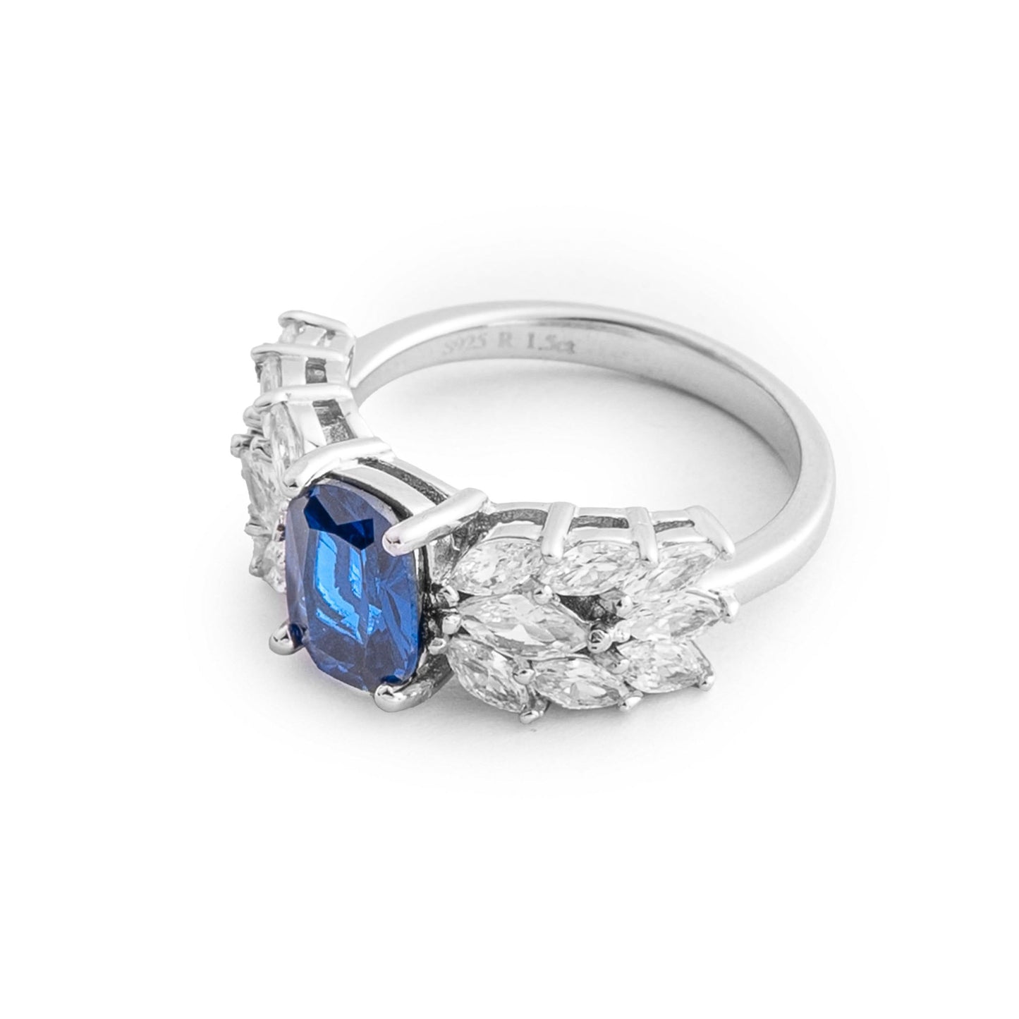 Silver Mystic Leaf Glow Ring