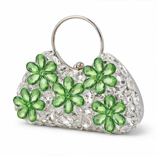 Swarovski Crystal Garden Clutch Silvish