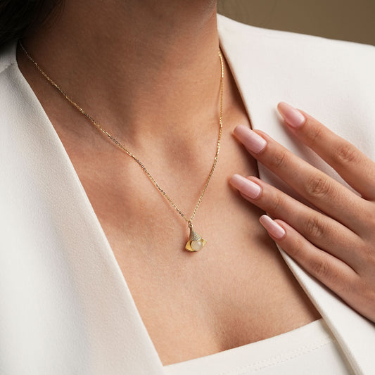 Gold Plated Ethereal Moonstone Pendant