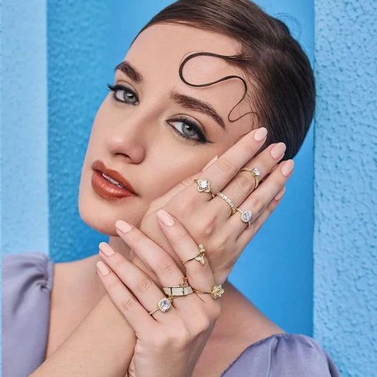 Rose Gold Teardrop Ring Silvish