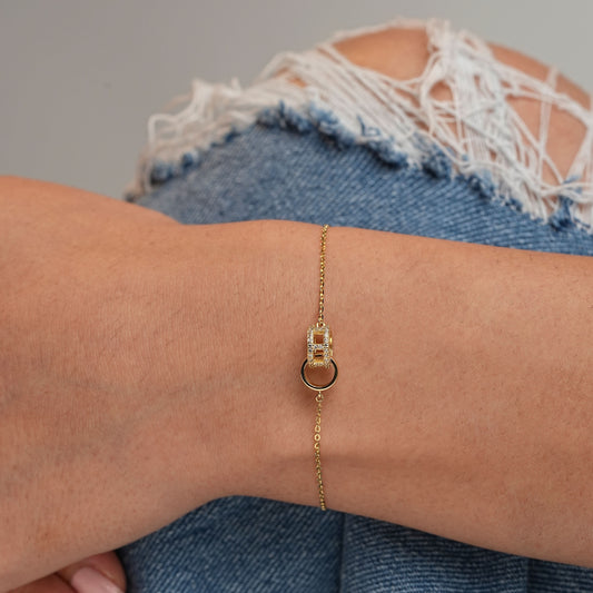 Gold Plated Infinite Bond Bracelet Silvish