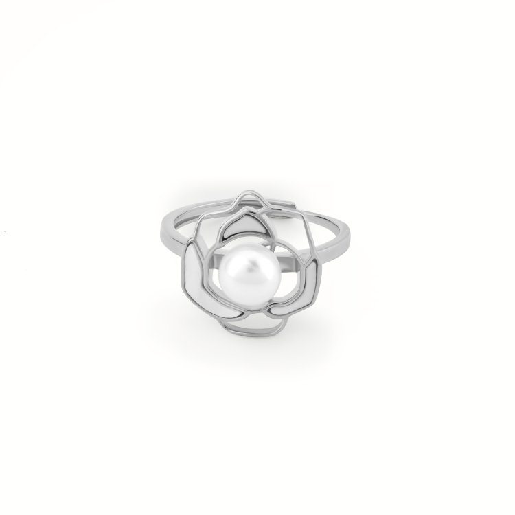 Silver Blossom Dew Ring