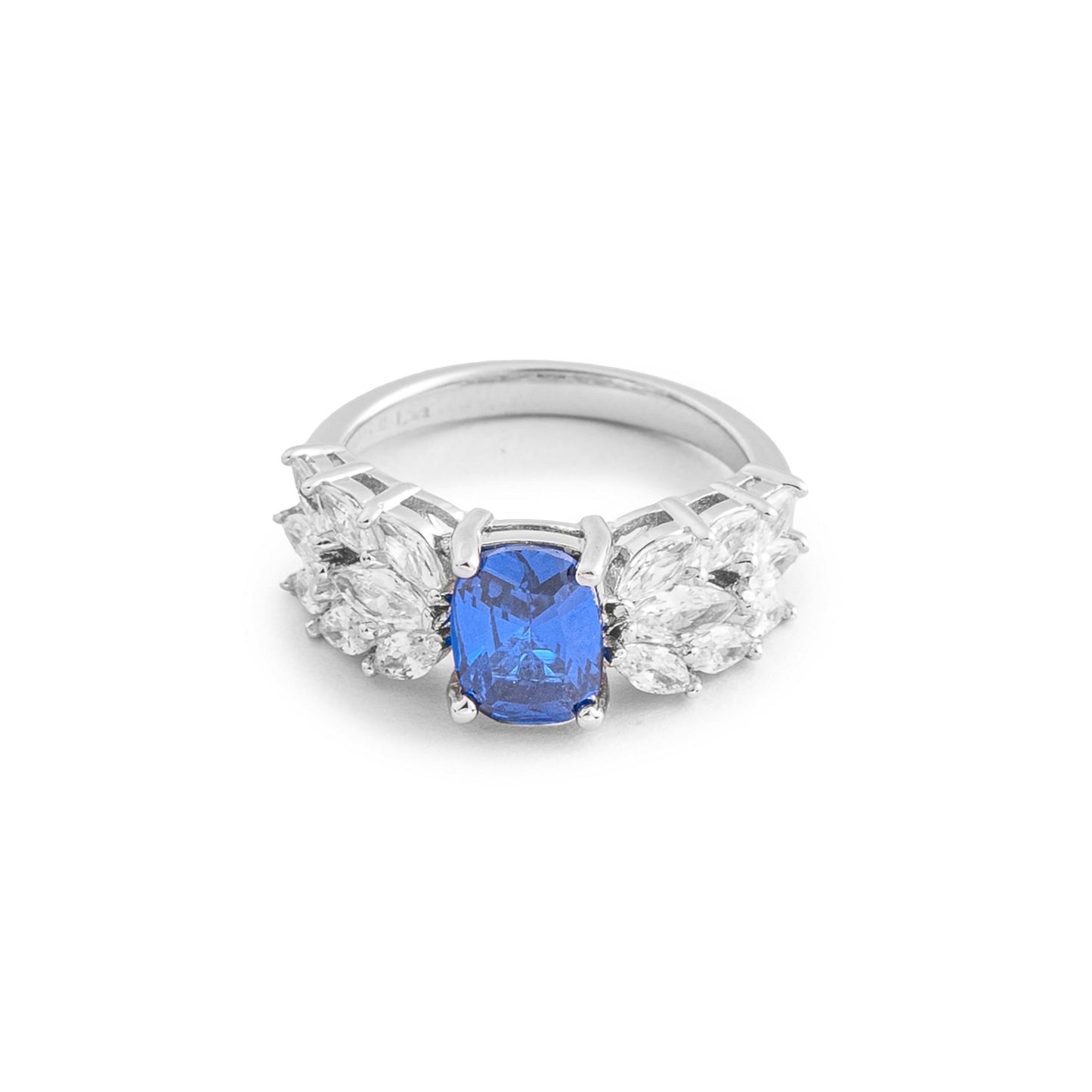 Silver Mystic Leaf Glow Ring