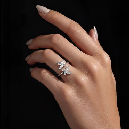 925 Sterling Silver Butterfly Dream Ring Silvish