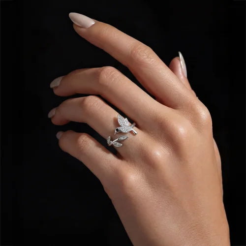 925 Sterling Silver Lucky Birdie Ring Silvish