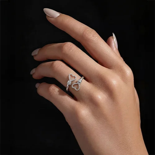 925 Sterling Silver Braided Love Ring Silvish
