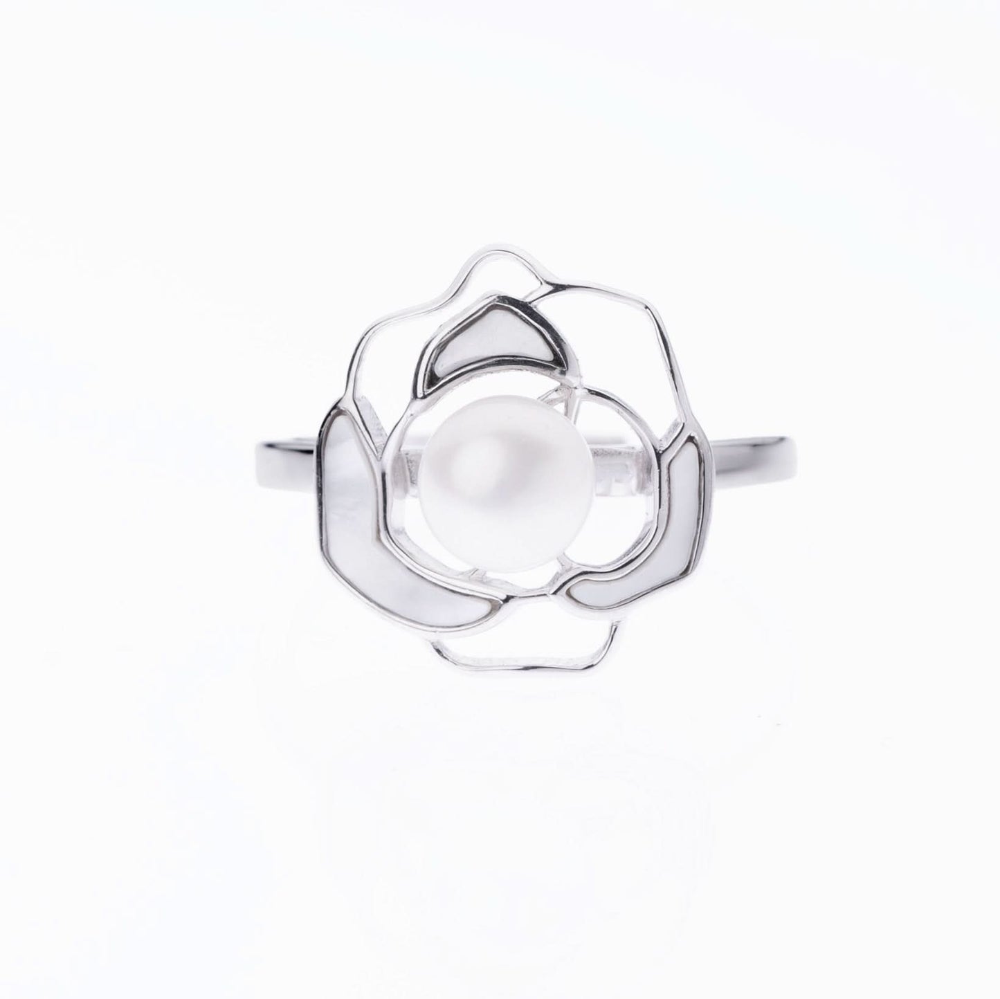 Silver Blossom Dew Ring