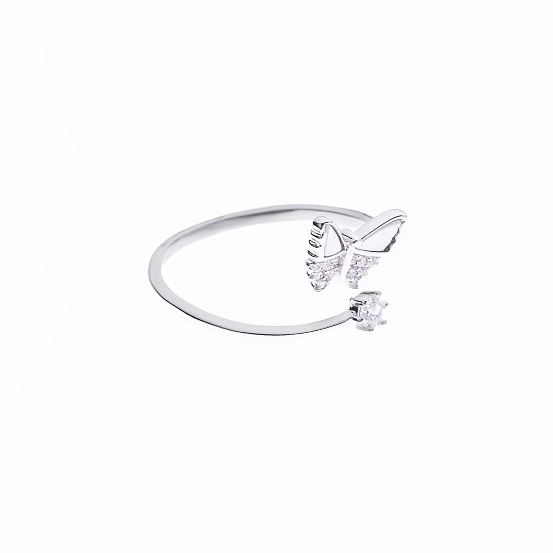 Silver Celestia Butterfly Ring