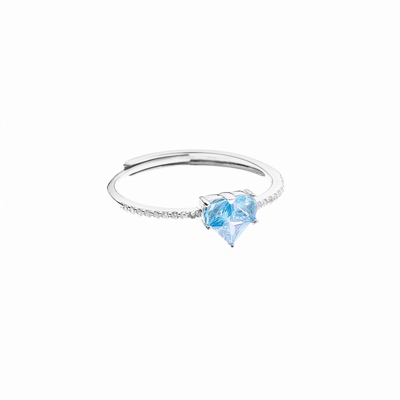 Silver Blue Vows Ring