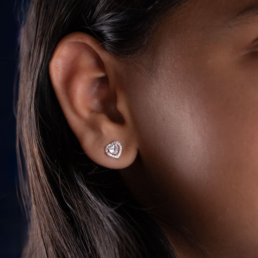 Silver Loving Heart Earrings Silvish