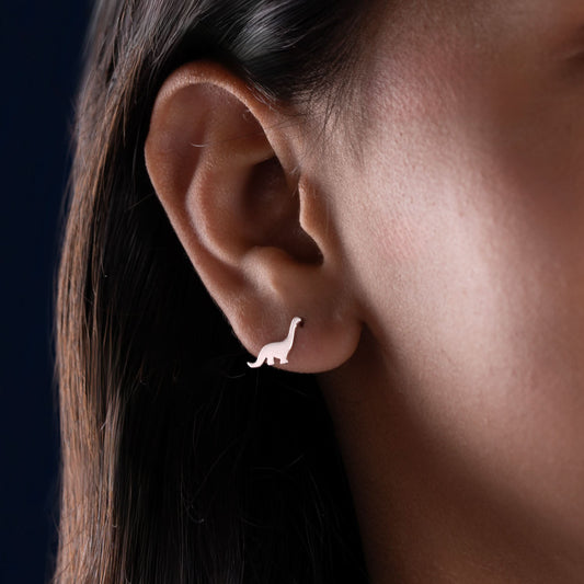 Silver Dinosaur Studs