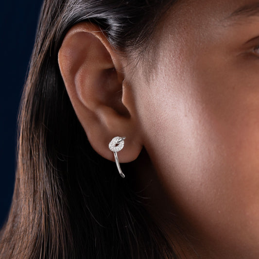 Silver Love Tie Earrings Silvish