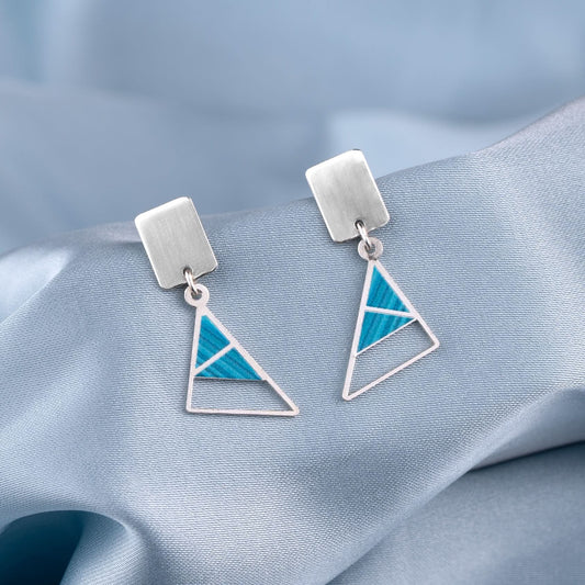 Silver Midnight Sapphire Earrings Silvish