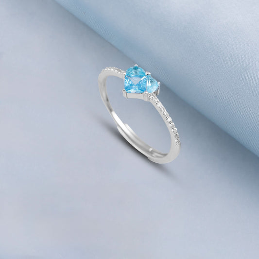 Silver Blue Vows Ring Silvish