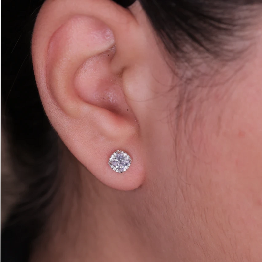 Silver Zircon Studs