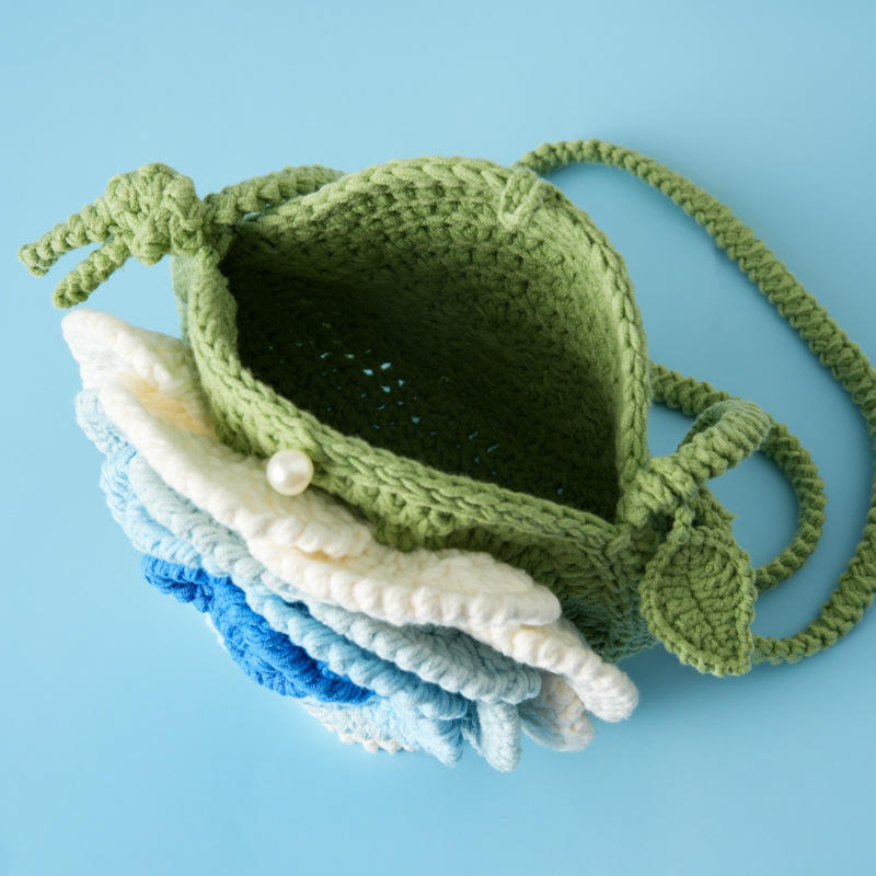 Handmade Crochet Rose Coin Purse/Bag charm