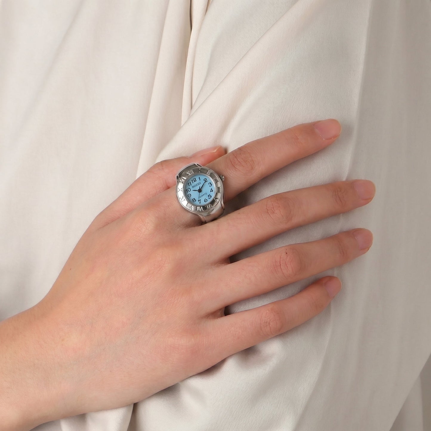 Blue Aura Ring Watch Silvish