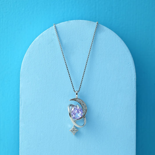 Silver Celestial amethyst Pendant Silvish