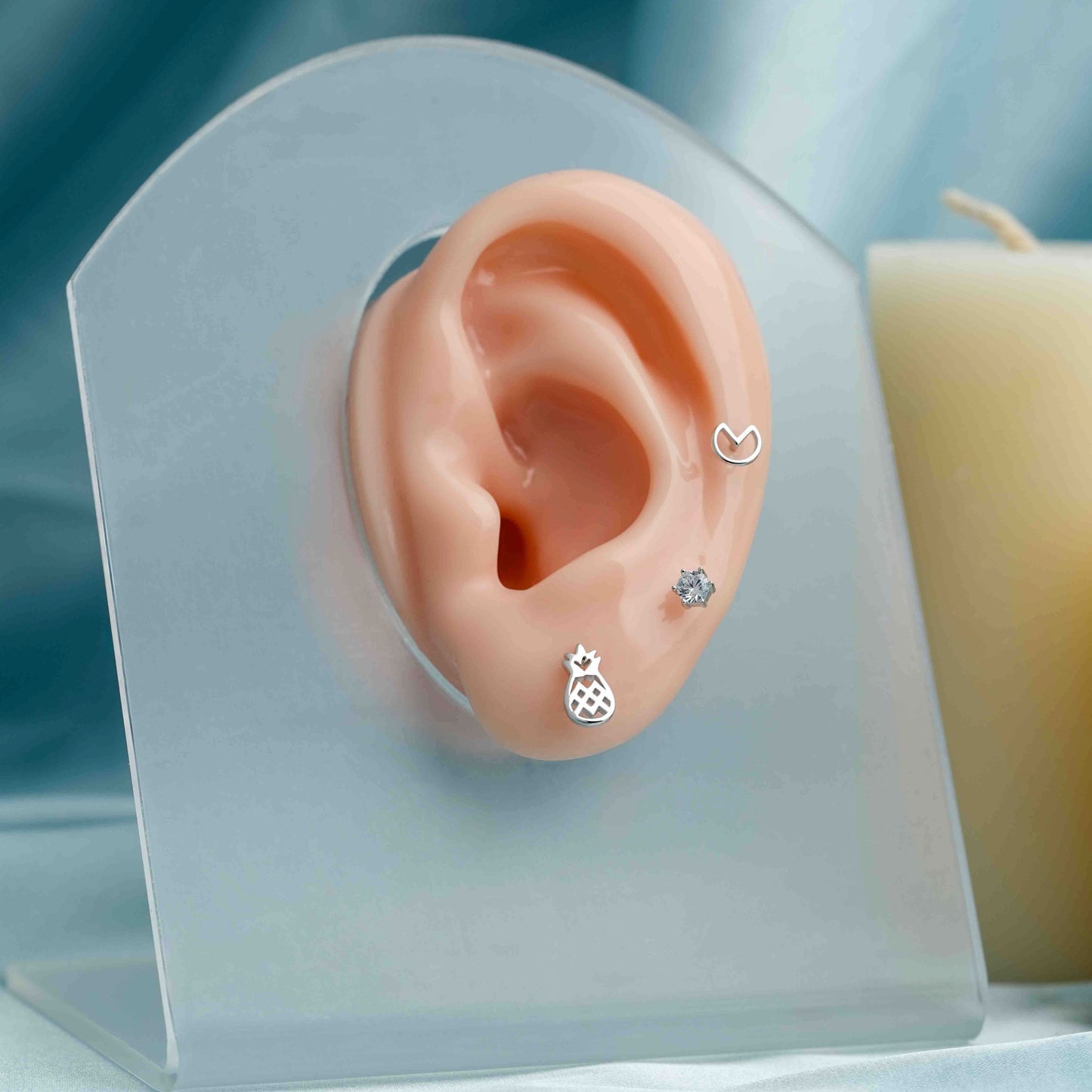 Stud Frutie Silver Set