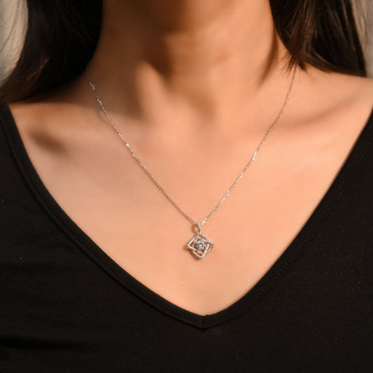 Silver Geometric Grace Pendant Silvish