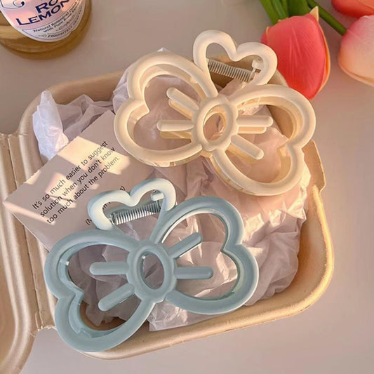 Cute Solid Pink 9cm Hair Claw Clip (Set Of 3)