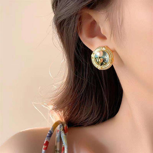 Monet’s Garden Flower Stud Earrings Yiwu Baochai E-Commerce Firm