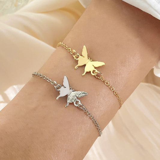 Butterfly Gold & Silver Bracelet Set VKME Jewellery