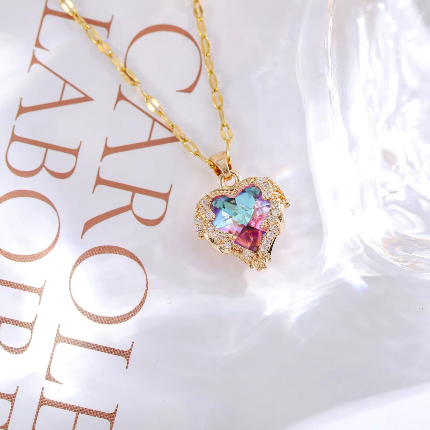 Royal Amethyst Heart Crystal Pendant Necklace Hunan Haoyi