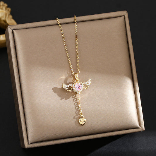 Cupid’s Angel Wing Necklace for Women Yiwu Jinyuan Jewelry Factory