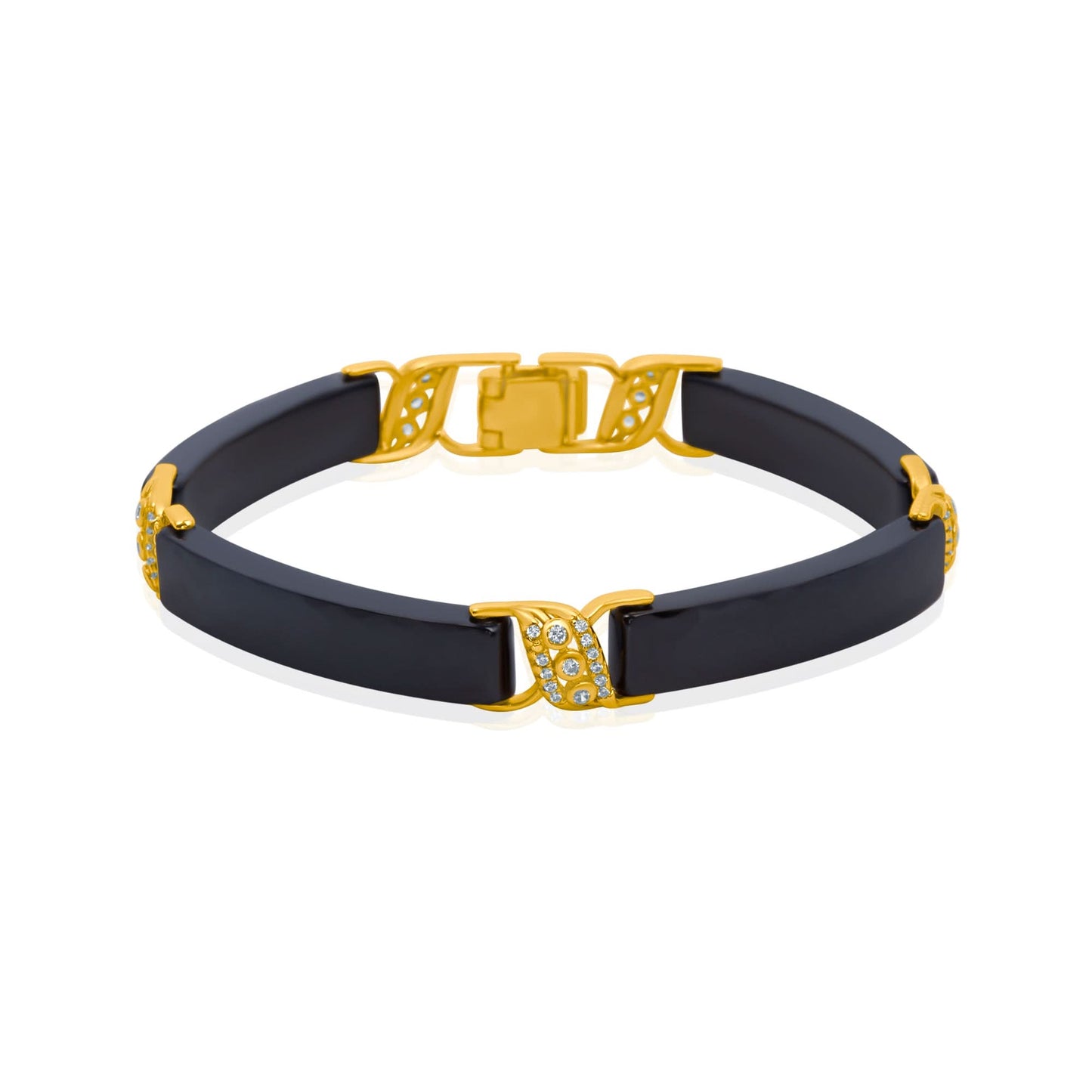 Black & Gold Dual Tone Men Bracelet