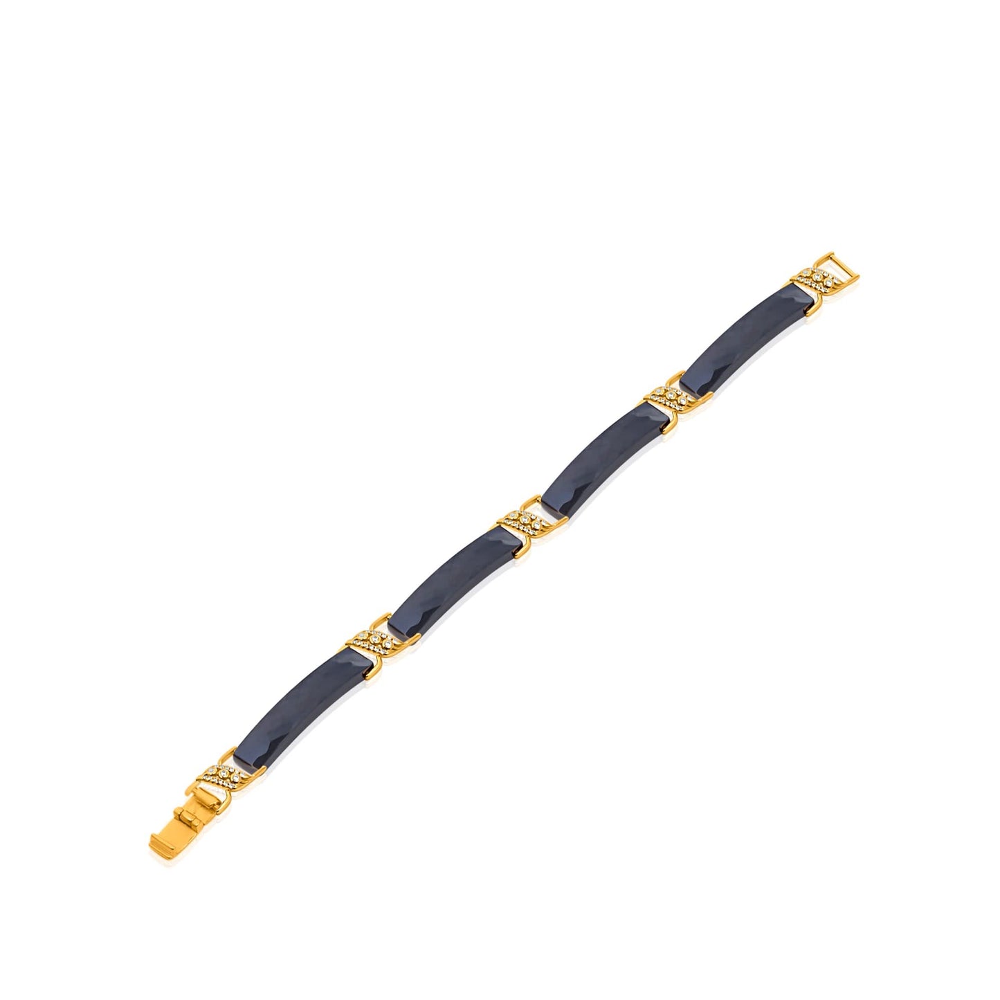 Black & Gold Dual Tone Men Bracelet