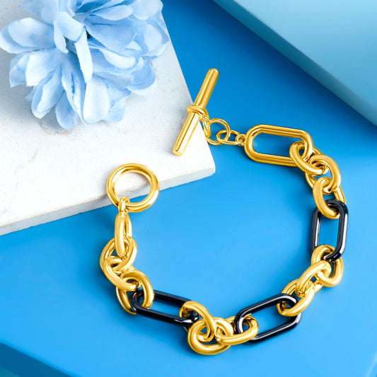 Gold Plated Warrior Weave Men Bracelet