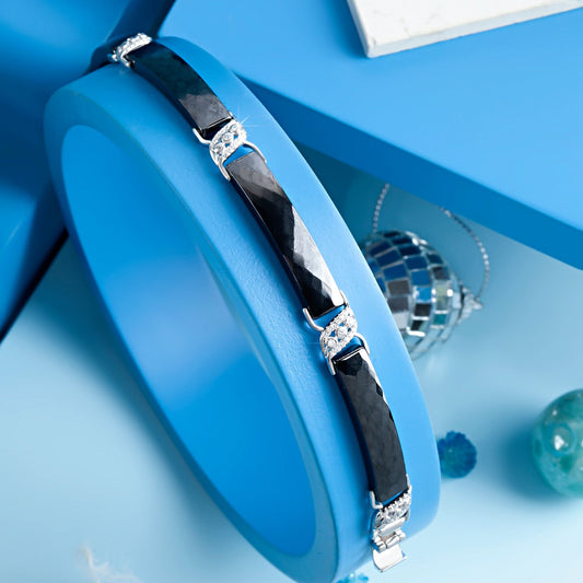 Silver Shadowline Men Bracelet Silvish