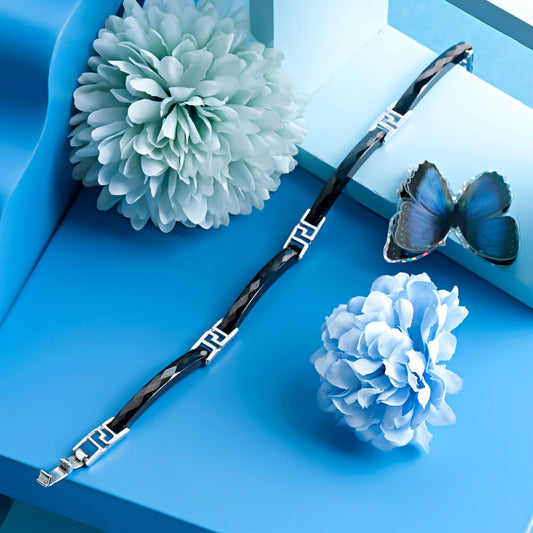 Silver Titan's Edge Men Bracelet