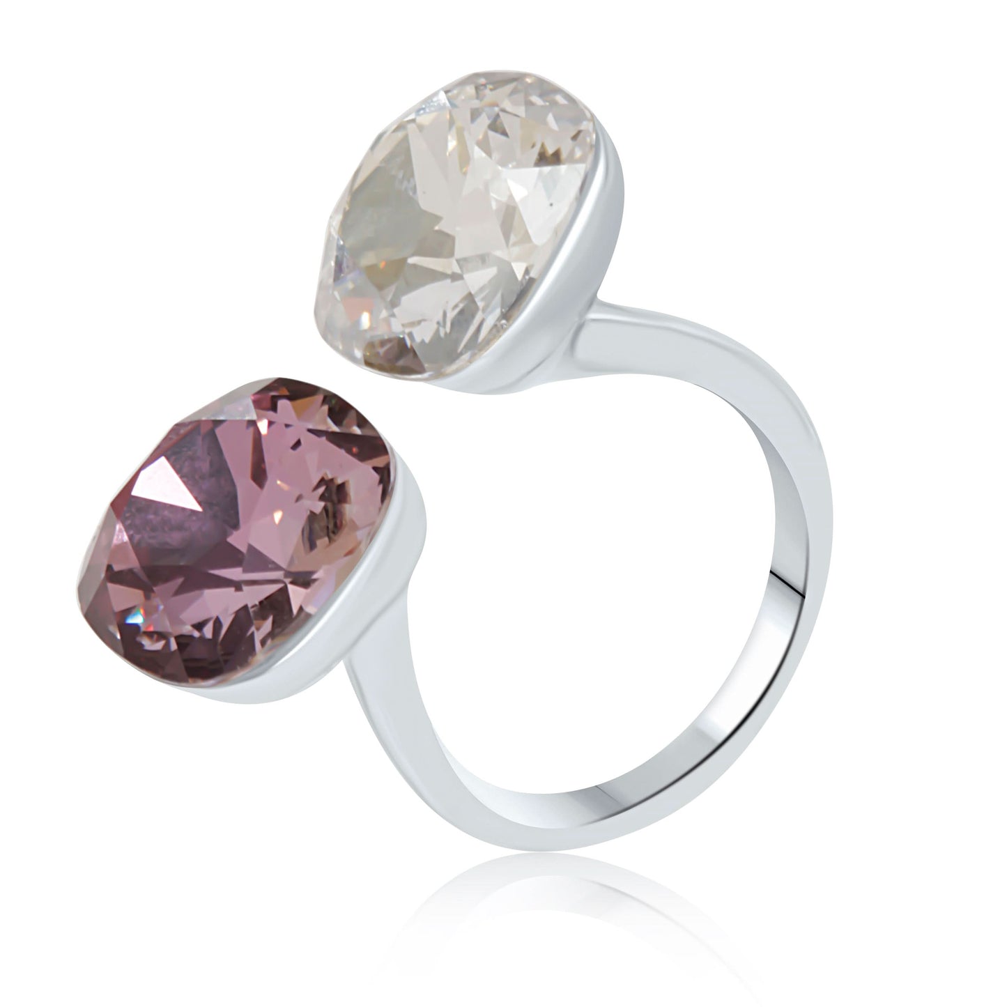 Silver Scarlet Ice Ring