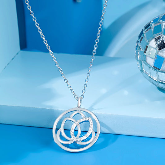 Silver Lotus Bloom Pendant