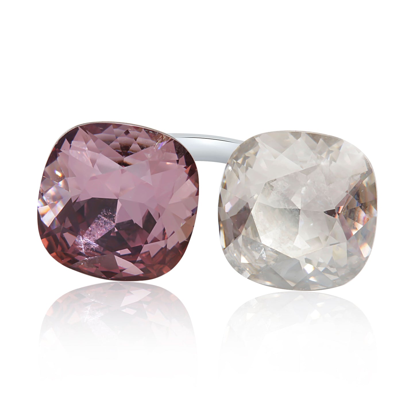 Silver Scarlet Ice Ring